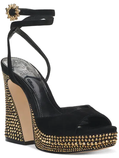 Shop Vince Camuto Womens Leather Open Toe Platform Heels In Multi