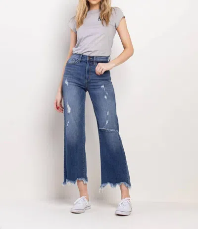 Shop Sneak Peek High Rise Cropped Jeans In Blue