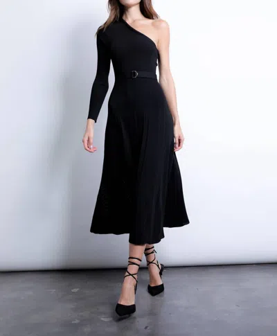 Karina Grimaldi Diane Knit Dress In Black In Black