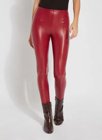 Shop Lyssé New York Hi Waist Vegan Leather Legging In Red