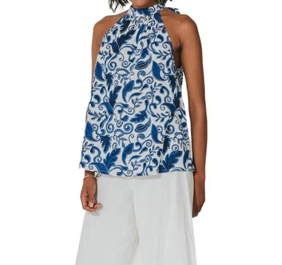 Cleobella Ryla Top In Azulejo In Blue