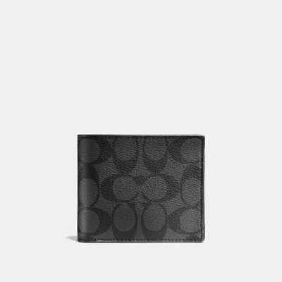 Shop Coach Outlet 3 In 1 Wallet In Signature Canvas In Grey