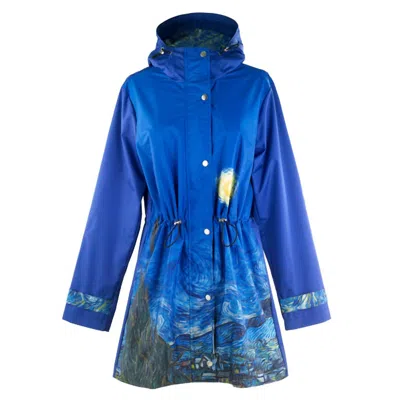 Shop Galleria Enterprises Women's Van Gogh Starry Night Raincoat In Blue