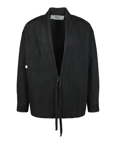 Shop Ambush Kimono Denim Jacket In Black