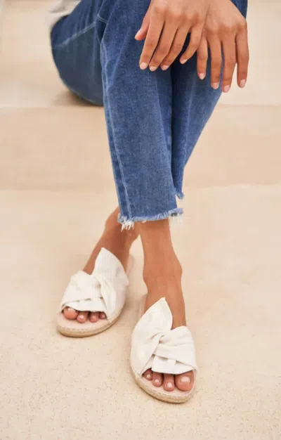 Shop Manebi Women's La Havana Sandal With Knot In White