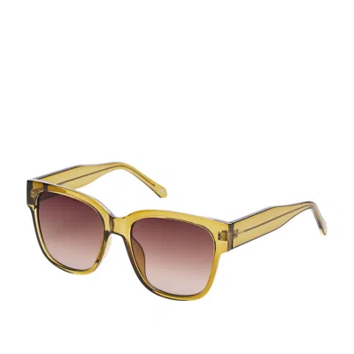 Shop Fossil Women's Square Sunglasses In Yellow