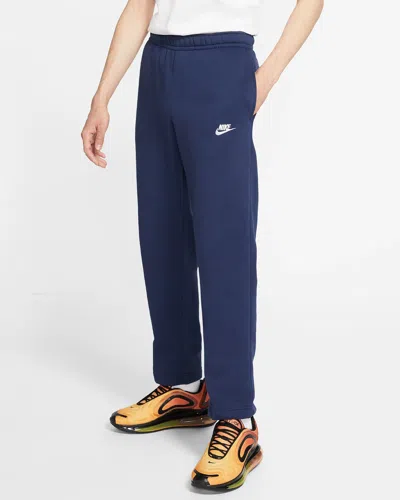 Shop Nike Sportswear Club Fleece Bv2707-410 Men's Midnight Navy Sweatpants Ncl678 In Blue