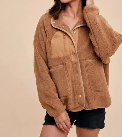 Shop In-loom Teddy Sherpa Jacket In Camel In Brown