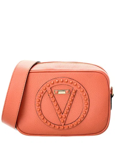 Shop Valentino By Mario Valentino Mia Rock Leather Crossbody In Orange