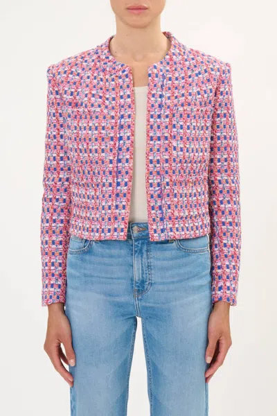 Shop Iro Mopa Jacket In Pink/blue In Multi