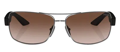 Shop Prada Ps 50zs 5av02p Wrap Sunglasses In Multi