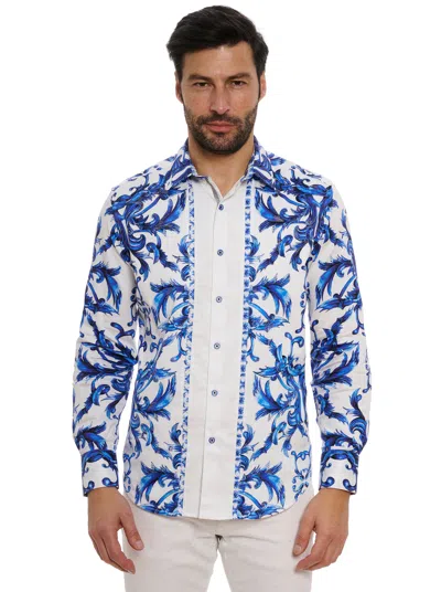 Shop Robert Graham Zuma Long Sleeve Button Down Shirt In Blue