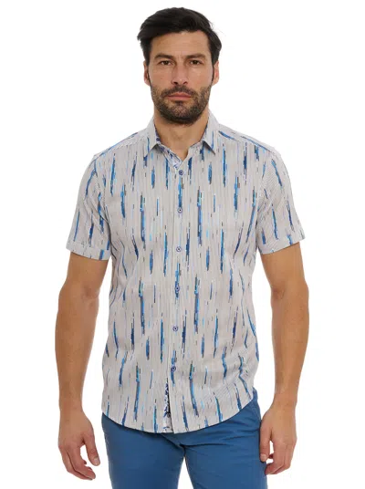 Shop Robert Graham Shipping Lines Short Sleeve Button Down Shirt In Blue