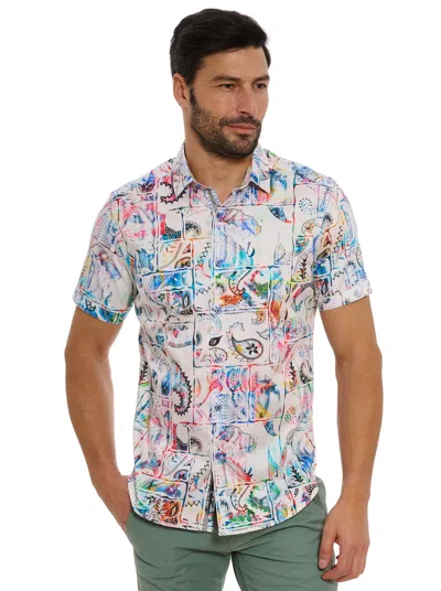 Shop Robert Graham Belize Short Sleeve Button Down Shirt Big In Multi