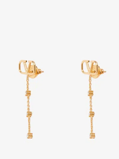 Shop Valentino Earrings In Gold