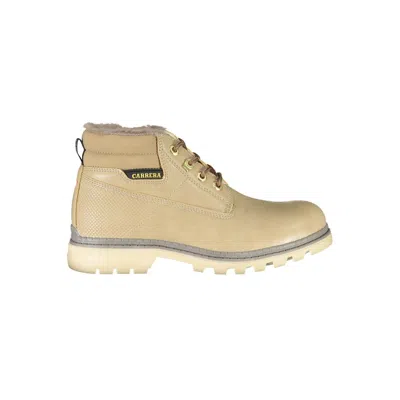 Shop Carrera Beige Lace-up Boots With Contrast Details