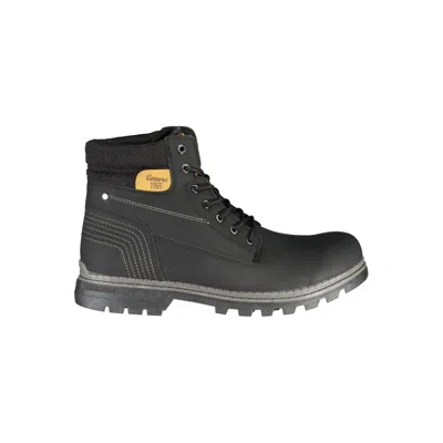Shop Carrera Sleek Black Laced Boots With Contrast Accents