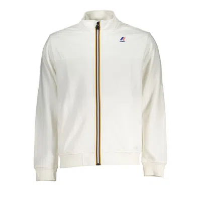 Shop K-way Sleek White Long Sleeve Zip Sweatshirt
