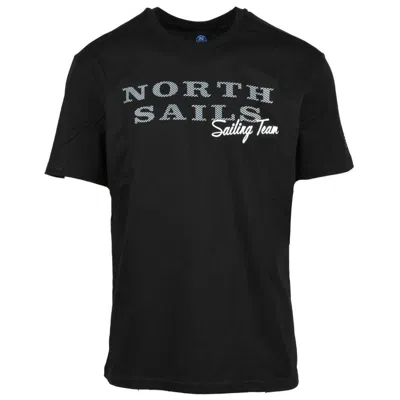 Shop North Sails Black Cotton T-shirt