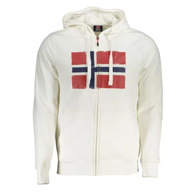 Shop Norway 1963 Exquisite Fleece Hooded Sweatshirt In White