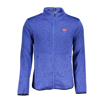 Shop Norway 1963 Sleek Blue Long Sleeve Zip Sweatshirt