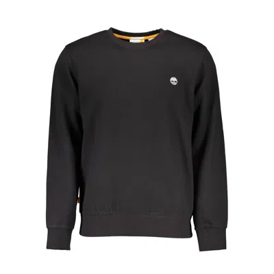 Shop Timberland Sleek Organic Cotton Blend Sweatshirt In Black