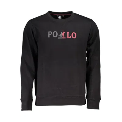 Shop U.s. Grand Polo Chic Crew Neck Fleece Sweatshirt In Black