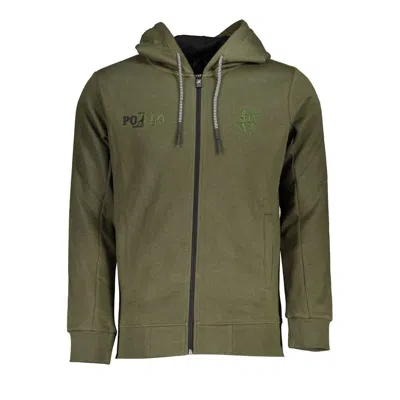 Shop U.s. Grand Polo Elegant Green Hooded Long-sleeve Sweatshirt