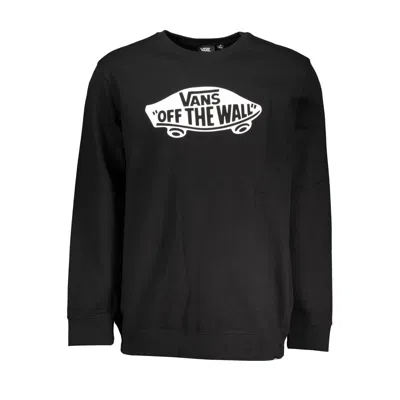 Shop Vans Sleek Black Cotton Sweatshirt With Logo Print