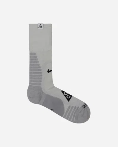 Shop Nike Acg Outdoor Cushioned Crew Socks White / Light Smoke Grey In Multicolor