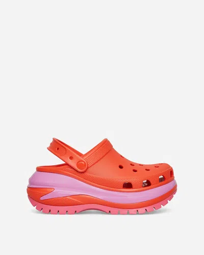 Shop Crocs Mega Crush Clogs Lava In Pink