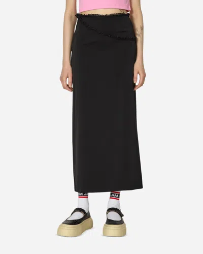 Shop Marrknull Silk Skirt In Black