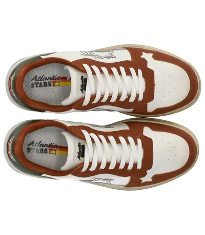 Shop Atlantic Stars Hokutoc White Light Brown Sneaker