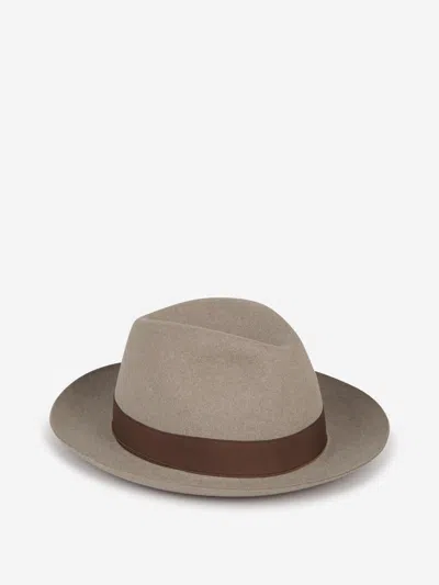 Shop Borsalino Super Light Felt Hat In Havana Brown
