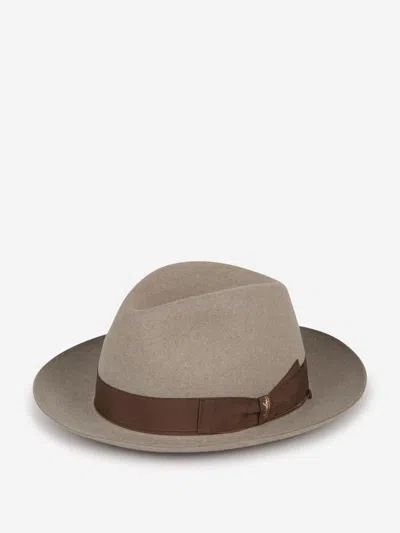 Shop Borsalino Super Light Felt Hat In Havana Brown