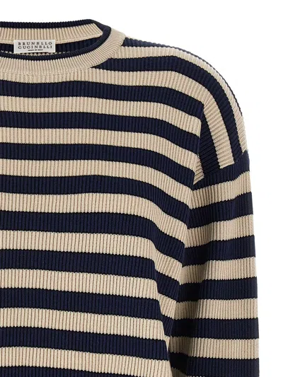 Shop Brunello Cucinelli Striped Sweater In Multicolor