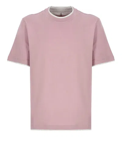 Shop Brunello Cucinelli T-shirts And Polos Pink