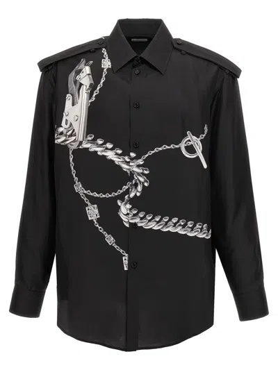 Shop Burberry 'knight' Shirt In Black