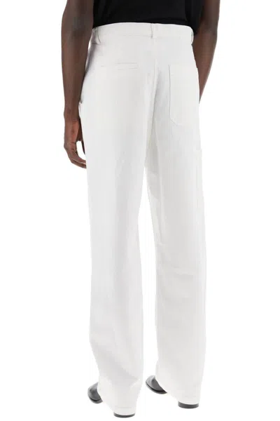 Shop Mm6 Maison Margiela Cotton Bull Pants In Eight Words In Bianco