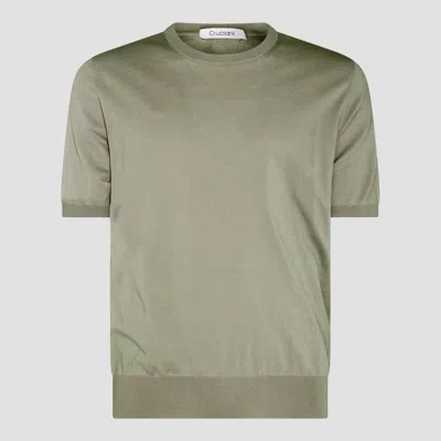 Shop Cruciani Military Green Cotton T-shirt
