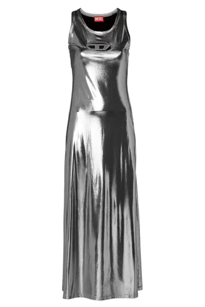 Shop Diesel Dresses In Silver