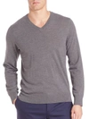 Theory Riland New Sovereign Slim Fit V-neck Sweater In Gray Heather