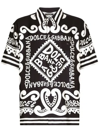 Shop Dolce & Gabbana Shirts In Dg Marina F.blu