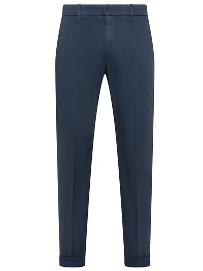 Shop Dondup Gaubert Slim Stretch Cotton Chino Pants In Blue