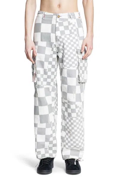 Shop Erl Trousers In Multicolor