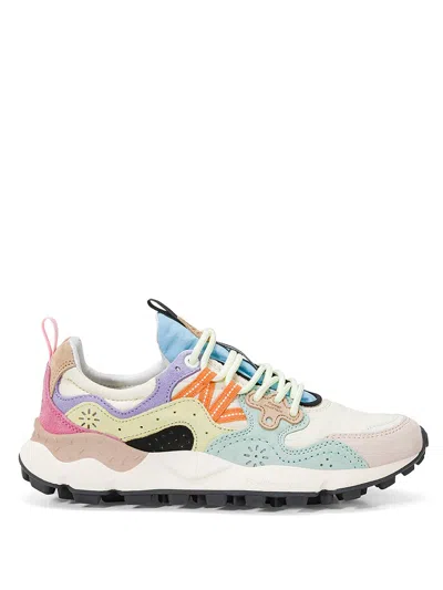 Shop Flower Mountain 'yamano 3' Paneled Design Sneakers In Multicolour