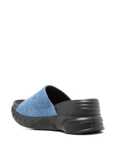 Shop Givenchy Marshmallow Wedge Sandals In Clear Blue