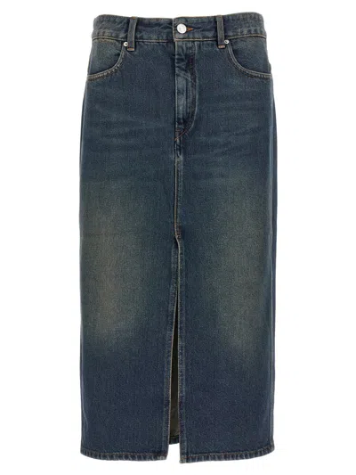 Shop Isabel Marant 'julicia' Skirt In Blue