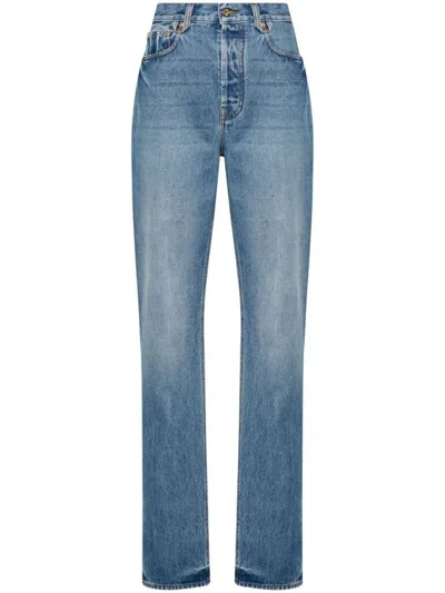 Shop Jacquemus Le De-nimes Droit Jeans In Clear Blue