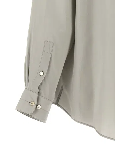 Shop Lemaire 'double Pocket' Shirt In Gray